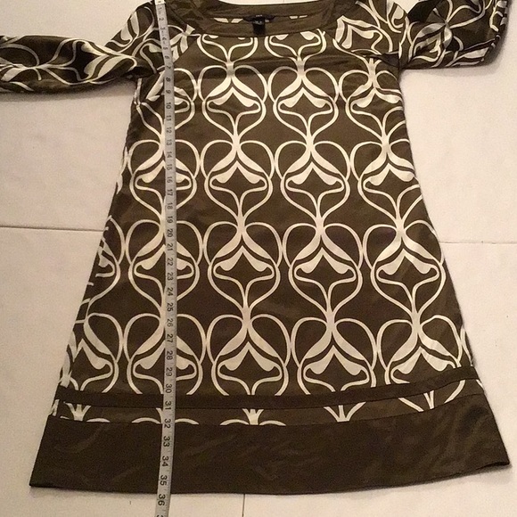 H&M ABSTRACT PRINT DESIGN THREE QUARTER SLEEVES DRESS SZ 4 - Picture 8 of 10